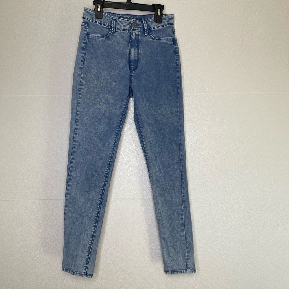 American eagle sky high jegging skinny jeans acid wash 4